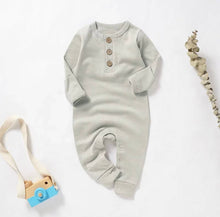 Load image into Gallery viewer, Organic Cotton Button Baby Romper
