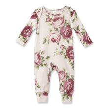 Load image into Gallery viewer, Baby Girl&#39;s Rose Cotton Romper
