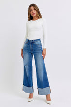 Load image into Gallery viewer, Judy Blue Full Size Distressed High Waist Wide Leg Jeans
