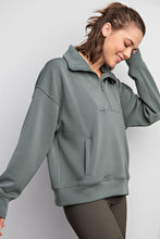Load image into Gallery viewer, Quarter Zip Funnel Neck Pullover
