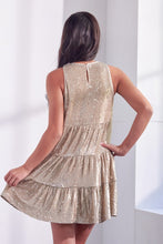 Load image into Gallery viewer, SEQUIN TIERED FLARE DRESS
