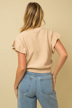 Load image into Gallery viewer, Ruffle Sleeve Knit Top
