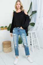 Load image into Gallery viewer, Plus COLDSHOULDER CASUAL BLOUSES TOP
