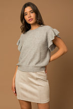 Load image into Gallery viewer, Ruffle Sleeve Knit Top
