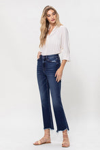 Load image into Gallery viewer, High Rise Distressed Hem Kick Flare Jeans
