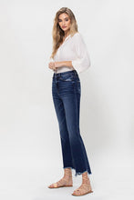 Load image into Gallery viewer, High Rise Distressed Hem Kick Flare Jeans
