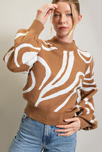 Load image into Gallery viewer, Mock Neck Printed Sweater
