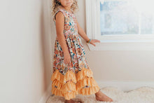 Load image into Gallery viewer, Kids Retro Butter Floral 3 Ruffle Summer Dress
