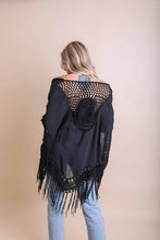 Load image into Gallery viewer, Crochet Medallion Tassel Kimono
