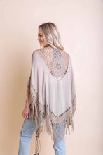 Load image into Gallery viewer, Crochet Medallion Tassel Kimono
