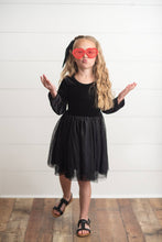 Load image into Gallery viewer, Kids Classic Black Velvet Tulle Fancy Party Holiday Dress
