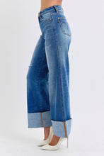 Load image into Gallery viewer, Judy Blue Full Size Distressed High Waist Wide Leg Jeans
