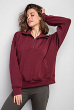 Load image into Gallery viewer, Quarter Zip Funnel Neck Pullover
