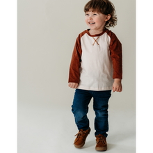 Load image into Gallery viewer, Raglan Baseball Tee Brown- Child
