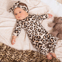 Load image into Gallery viewer, Baby Girl&#39;s Leopard Cotton Romper
