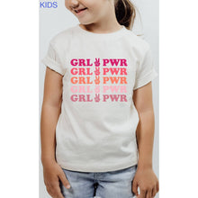 Load image into Gallery viewer, Vintage Peace Sign Girl Power Kids Graphic Tee
