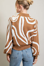 Load image into Gallery viewer, Mock Neck Printed Sweater
