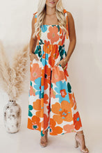 Load image into Gallery viewer, Orange floral smock dress
