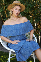 Load image into Gallery viewer, OFF THE SHOULDER THREE LAYERS RUFFLE DRESS*
