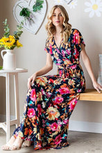 Load image into Gallery viewer, Floral Surplice Tie Waist Maxi Dress
